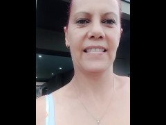 Compilation of outdoors and public flashing, pussy play and cum walk