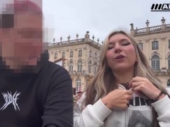Vlog rencontre avec un abonnée petite française alt tatouée en public va se prendre une grosse bite