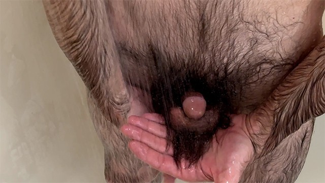 In the bathroom - pee, shower and jerkoff