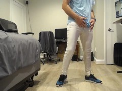 I peed my pants and size 8 sneakers