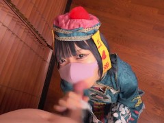 ハロウィンでコスプレ女子をナンパ⁉️🎃    脱がしてみるとエロすぎる身体をしたキョンシー姿の女の子に積極的なフェラと騎乗位でいたずらされて絞りとられてしまう・・ - Screenshot 4 of 16 - Teen