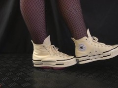Girlfriend Full Weight Trampling in Platform Converse - Cock Balls Crush Trample, Shoejob, CBT, Boot