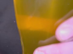 Bursting to pee so I peed out one pint of golden juice