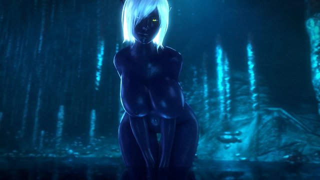 Dark elf Queen Nualia show huge boobs, noname55