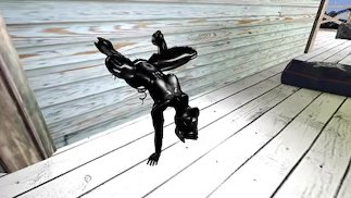 Beautiful rubber girl open ass with a big dildo