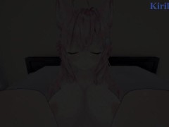 Hakui Koyori and I have intense sex in the bedroom. - Hololive VTuber POV Hentai