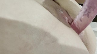 i make this pink dildo covered in my pussy juice