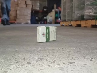 Cigarette Box Walkover Crush & Trample, Flattened under my Dirty Size 11 Boots 89kg 👣👣
