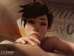 Tracer Trying Hard to Give the Best Blowjob [Overwatch] [Grand Cupido]