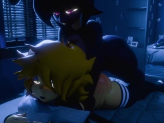 Cute小妞被操在屁股上