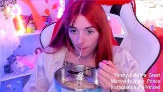 Поедание лапши