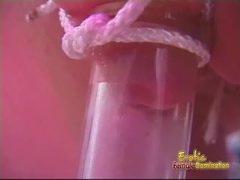 Dominatrix works hard to find out what her slave's pain threshold is