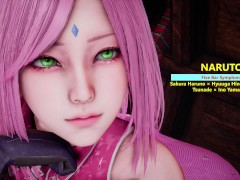 NARUTO - Sakura Haruno × Hyuuga Hinata × Konan × Tsunade × Ino Yamanaka × Five Bar Symphony - Lite V - Screenshot 8 of 16 - Clothed Sex