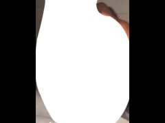 Stroking my Shiny Black Dick