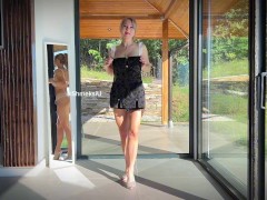 Try on Haul - Black Transparent Dress - Screenshot 6 of 16 - Blonde