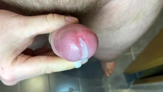 Extreme closeup cumshot
