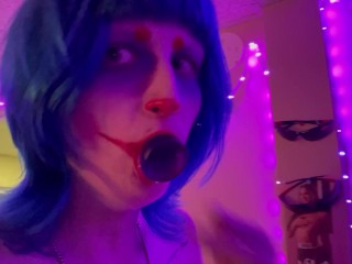 Becky has some Deepthroat Dildo Fun