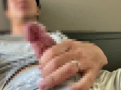 【素人オナニー】接写でイケメン既婚男子がデカチン手コキ射精