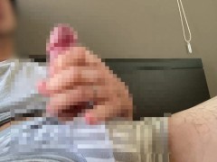 【素人オナニー】接写でイケメン既婚男子がデカチン手コキ射精 - Screenshot 14 of 16 - Amateur