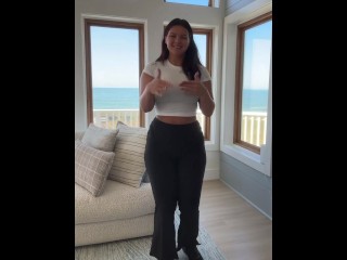 Brunette Bombshell Slays in Forbidden TikTok Pants