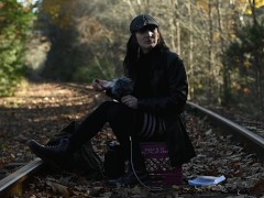 Enby in thigh-highs reads you more Derrida (Specters of Marx, SFW)