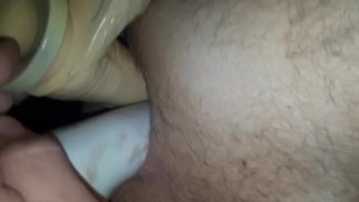 Two dildos in my ass