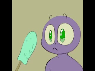 Blowjob Practice on a Popsicle - Animation