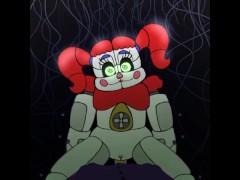 Circus Baby rides in in the back room - animation