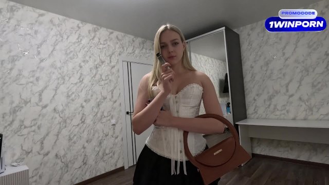 Horny stepdaughter begs her stepfather for a party - Arisha Mills
