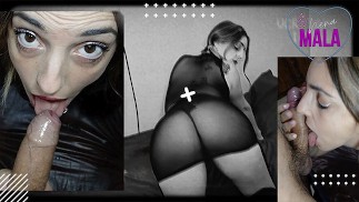 PORNO MUDO. MI NUEVA VECINA ME HACE LA MEJOR MAMADA GARGANTA PROFUNDA