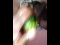 I fucked myself with cucumber till I forgot my name(onlyfans @sweetoliva)