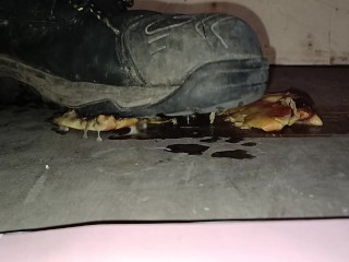 Peach Crush & Trample. Destroyed under my Dirty Boot 👣👣