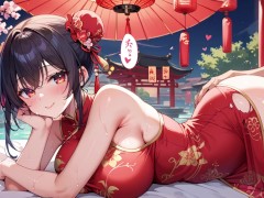 お団子ヘアのチャイナドレス娘がローターを挿れながらおもらしオナニー💛 - Screenshot 9 of 16 - オナニー