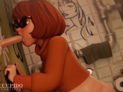 Velma Gloryhole Bathroom blowjob cum [Scooby Doo] [Grand Cupido]