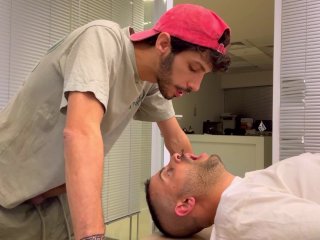 Sexy Middle Eastern straight guy dominates and humiliates untrained slut - with deep throat training