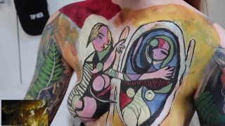 Before a Mirror [Nude Body Painting by GoAskAlex]