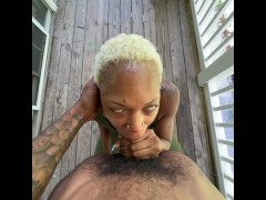 Sloppy Face Fucking On The Balcony In Front Of The Neighbors