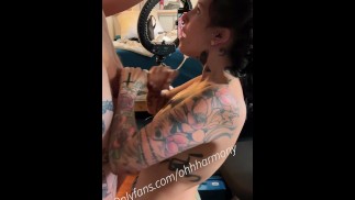Gagging on his cum