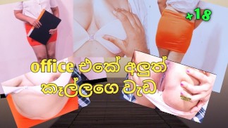 අලුතින් ඔෆිස් එකට ඉන්ටව් ආපු ලස්සන කෙල්ලගෙන් බොසාට සැලකුම්.. පට්ටම සීන් එක,සිංහල voice ,nice ass sri