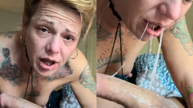 PAWG Dripping Spit Chokes On Cock While Cumming Uncontrollably - Apple Hazey