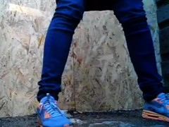 Low Squat Pissing In A Corner Slot Yard