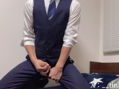 【淫語】おお゛っ♡普段は真面目な雄が、スーツ姿で下品なちんズリぶっこき変態オナニー♡金玉ぐつぐつザーメン中出し♡男性/オナニー/無修正/素人/モザイクなし/下品 - Screenshot 8 of 16 - Toys