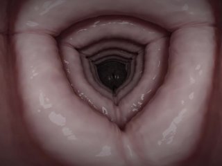 Shrunken inside giantess futa's sex toy VR POV