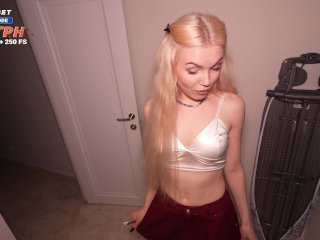 Two Blonde Stepsisters and a Stepdad. They just wanted creampie rolls! screenshot number 2
