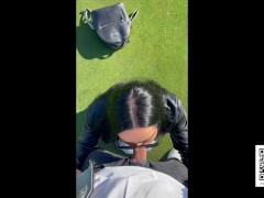 Amazing blowjob on the golf course - Tonny and Mia