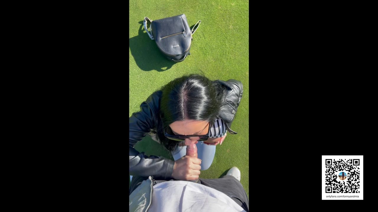 Amazing blowjob on the golf course - Tonny and Mia