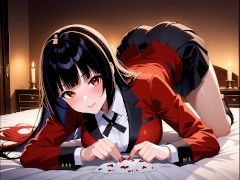 Yumeko Jabami lost a strip card game - Screenshot 1 of 16 - Cartoon Porn