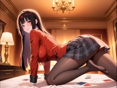 Yumeko Jabami lost a strip card game - Screenshot 2 of 16 - Anime