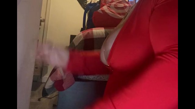 Milf sucks dildo