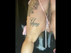 Milf squirts on dildo